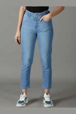 SHOWOFF Women Boyfriend Fit High-Rise Light Fade Stretchable Jeans