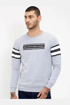 Maniac Men Grey Printed Sweatshirt
