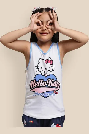 Kidsville Girls Hello Kitty Printed Pure Cotton Clothing Set