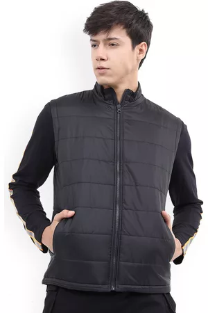 Ketch Men Black Checked Padded Jacket