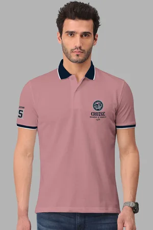 bullmer Polo Collar Short Sleeve Cotton T-shirt