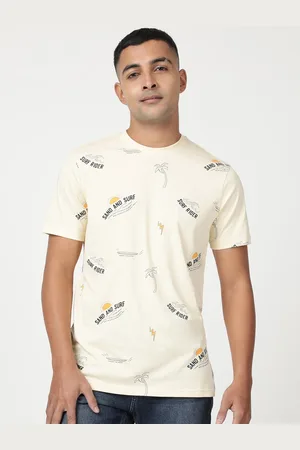 Lee Men Typography Printed Round Neck Short Sve Cotton T-shirt