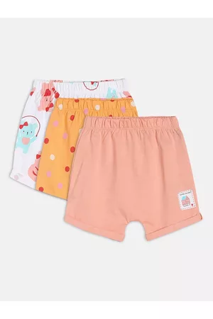 MINI KLUB Girls Pack Of 3 Printed Cotton Shorts