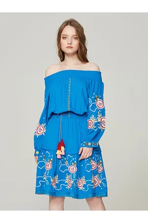 JC Collection Floral Off-Shoulder A-Line Dress