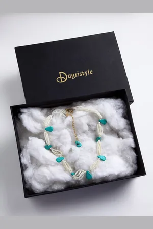 DUGRISTYLE Gold-Plated Beaded Layered Necklace