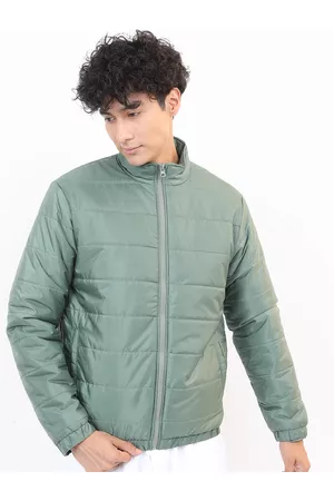 Ketch Men Green Solid Puffer Jacket