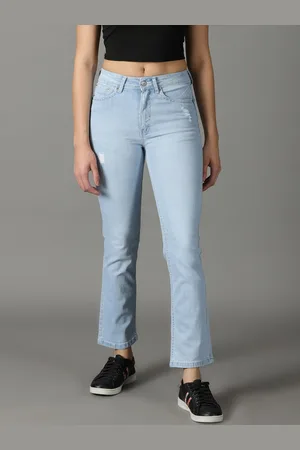 SHOWOFF Women Straight Fit Light Fade Low Distress Stretchable Jeans
