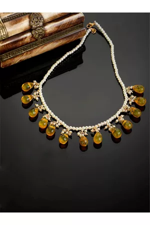 DUGRISTYLE Gold-Plated Artificial Beads Necklace