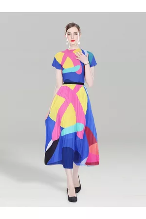 JC Collection Women Printed Top with Skirt Co-Ords