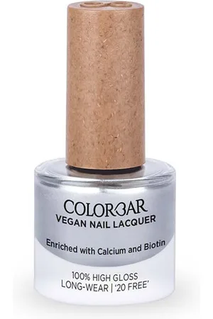 Colorbar 100% High Gloss Long Wear Vegan Nail Lacquer with Calcium & Biotin 8 ml - Silver Ring 201