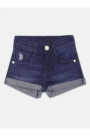 Ralph Lauren Girls Washed Mid-Rise Denim Shorts
