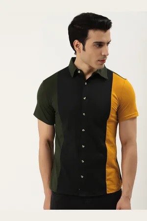 GESPO Men Green Comfort Cotton Opaque Casual Shirt