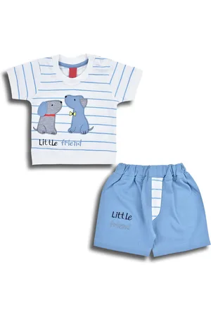 Wish Karo Infant Boys Striped T-shirt with Shorts