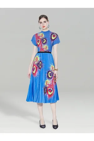 JC Collection Women Printed Top with Skirt Co-Ords