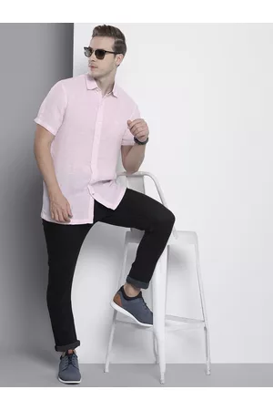 Nautica Solid Slim Fit Pure Linen Casual Shirt