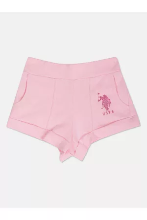 Ralph Lauren Girls Mid-Rise Embroidered Detail Pure Cotton Shorts