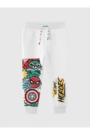 BONKIDS Boys Marvel Printed Cotton Joggers