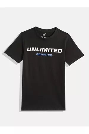 HRX Boys Typography Printed T-shirt