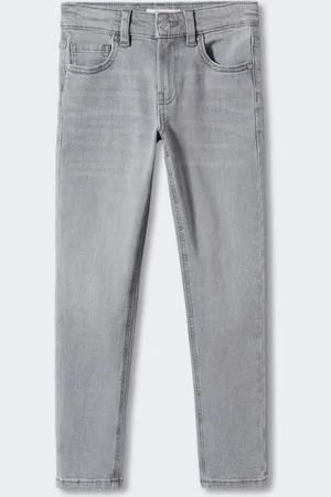 MANGO Boys Slim Fit Light Fade Sustainable Stretchable Jeans