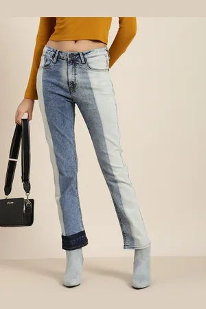 Moda Rapido Women Blue High-Rise Colourblocked Stretchable Jeans