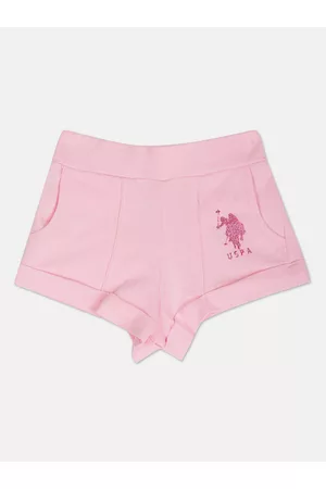 Ralph Lauren Girls Mid-Rise Embroidered Details Pure Cotton Shorts