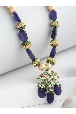DUGRISTYLE Gold Plated Beaded Necklace