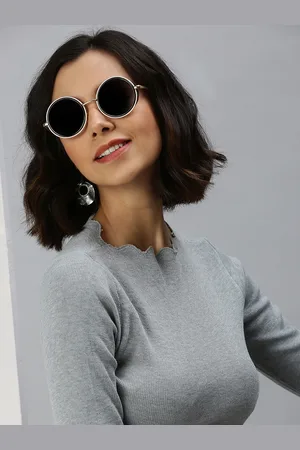 SHOWOFF Women Grey Knitted Top