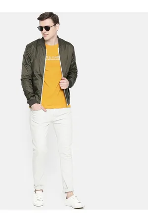 Mast & Harbour Men Olive Green Solid Sporty Jacket