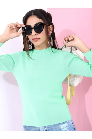 Ketch Women Crew Neck Acrylic Pullover