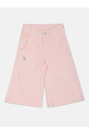 Ralph Lauren Girls Wide Leg Light Fade Jeans