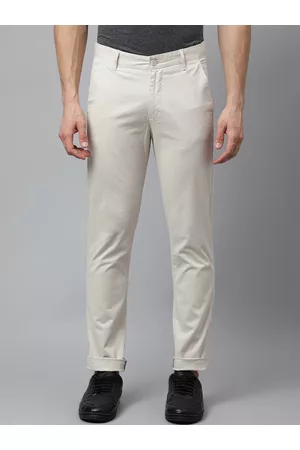 Richlook Men Beige Smart Slim Fit Chinos Trousers