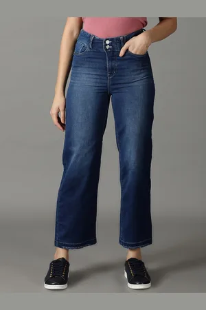 SHOWOFF Women Straight Fit High-Rise Light Fade Stretchable Jeans