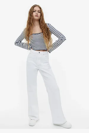 H&M Women Wide Twill Trousers