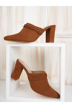 Elle Women Pointed Toe Block Mules