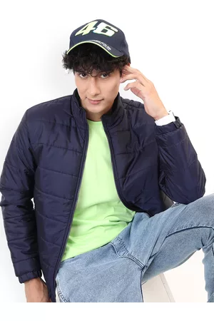 Ketch Men Blue Solid Puffer Jacket