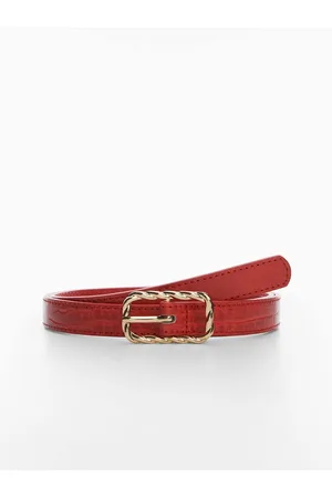 MANGO Women Textured Belt