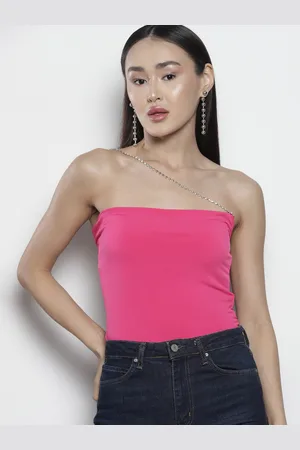 NA-KD Stone-Studded One Shoulder Strap Top