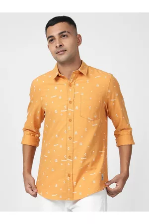 Lee Men Slim Fit Printed Casual Cotton Shirt