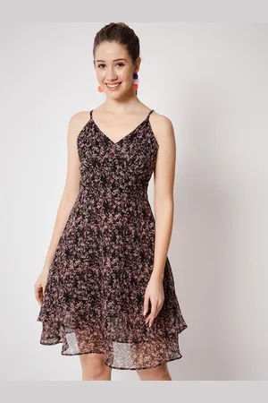 CHARMGAL Floral Printed Layered Empire Dress
