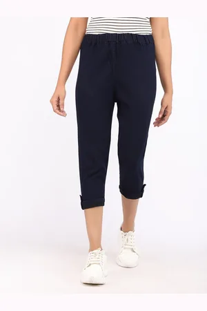 AngelFab Women High Rise Cotton Capris