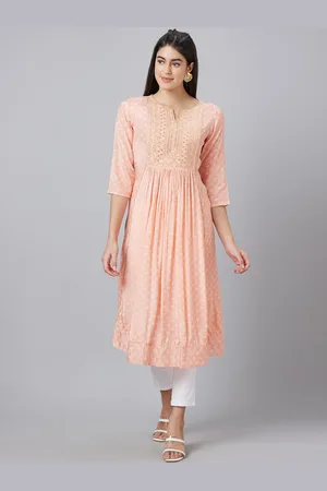 Globus Geometric Printed Sequinned A-Line Kurta