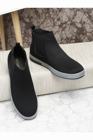 MUTAQINOTI Men Lightweight Suede Chelsea Boots