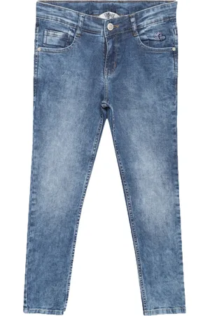 CANTABIL Girls Regular Fit Light Fade Stretchable Cotton Jeans