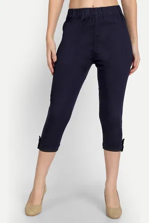AngelFab Women High Rise Cotton Capris