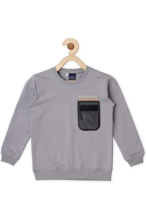 CAVIO Boys Long Sleeves Casual Cotton T-shirt with Zipper pocket