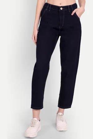 AngelFab Women Jean Straight Fit High-Rise Cotton Jeans