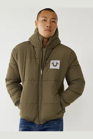 True Religion Men Lightweight Hooded Puffer Jacket