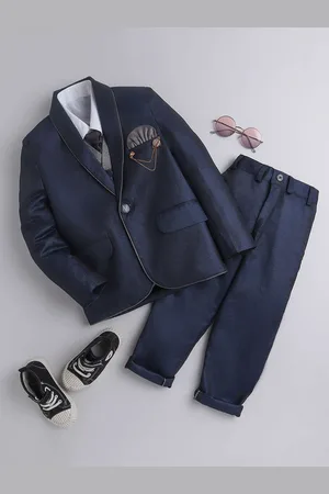 DKGF FASHION Boys Single-Breasted 5 Piece Suit