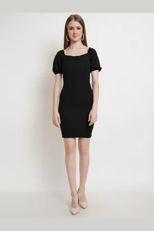 Popwings Black Bodycon Dress