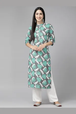 Cayman Floral Printed Pure Cotton Kurta